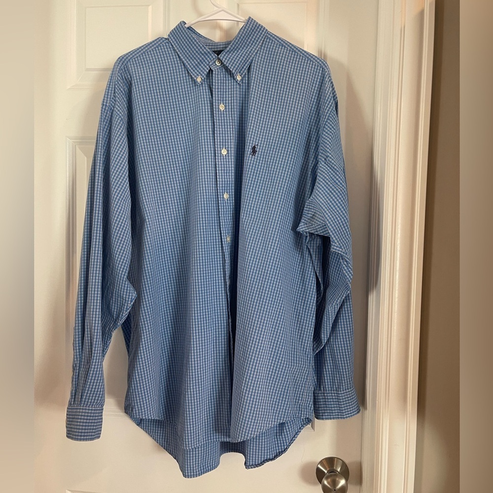 Polo by Ralph Lauren Blake Blue Checkered Men's Shirt